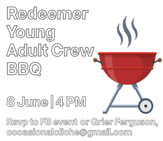 Redeemer Young Adult Crew Gathers for BBQ