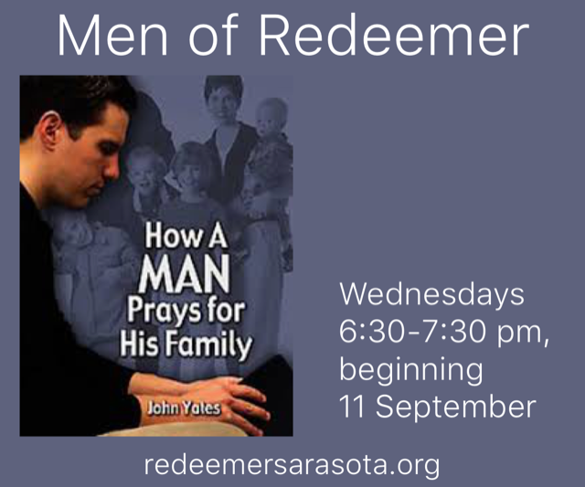 Men of Redeemer: a new Wednesday night series