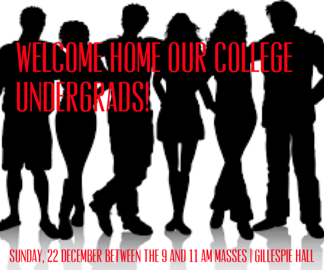 Welcome home, college undergrads!