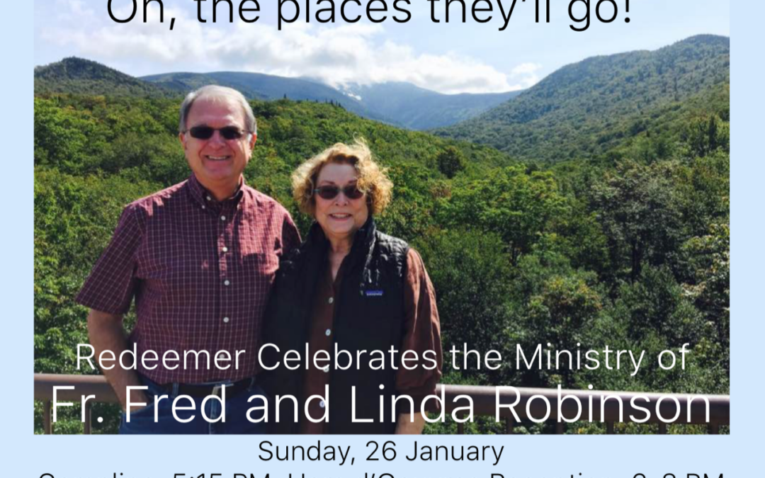 Save the Date to Celebrate the Ministry of Fr. Fred and Linda Robinson