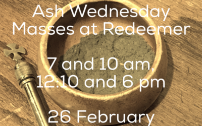 Ash Wednesday at Redeemer