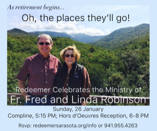 Oh, The Places They’ll Go!  Celebrate the Ministry of Fr. Fred and Linda Robinson