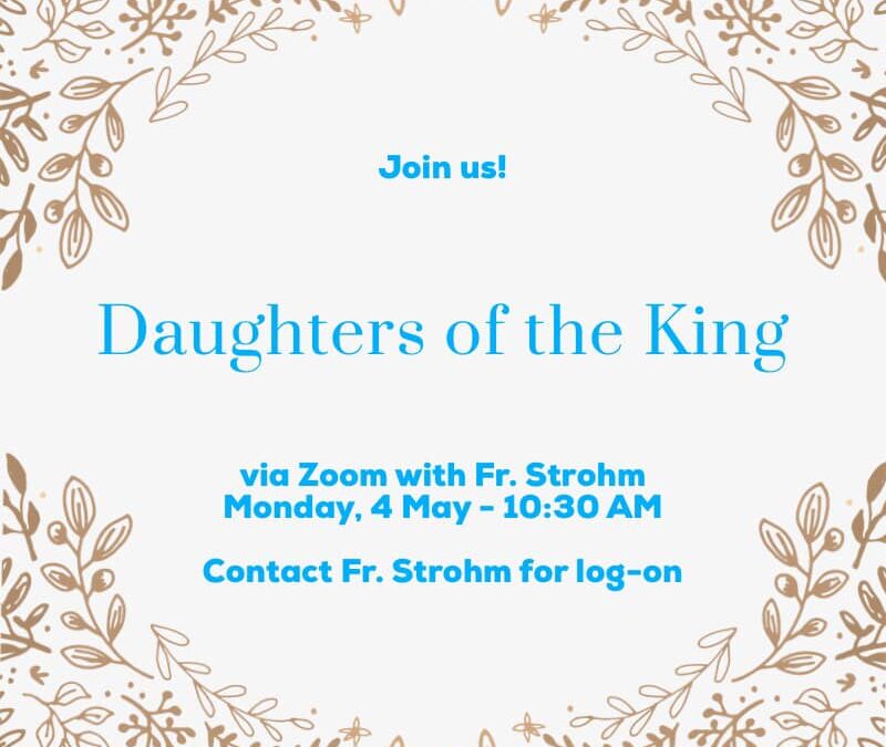 Daughters of the King Gathers via Zoom