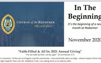 November 2020 “In The Beginning” has arrived!